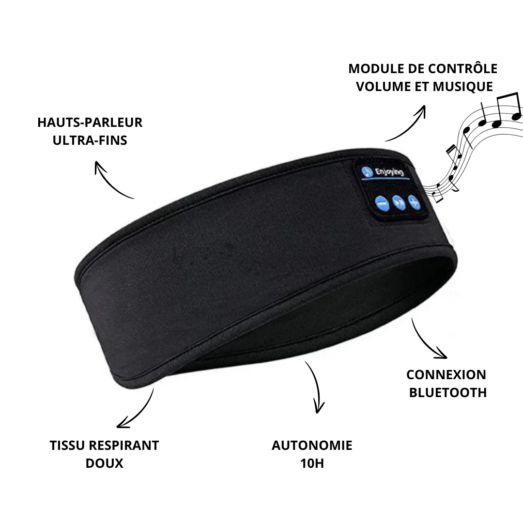 BANDEAU DE SOMMEIL, VOYAGE ET SPORT ANTI-BRUIT BLUETOOTH - Zen Sport Night