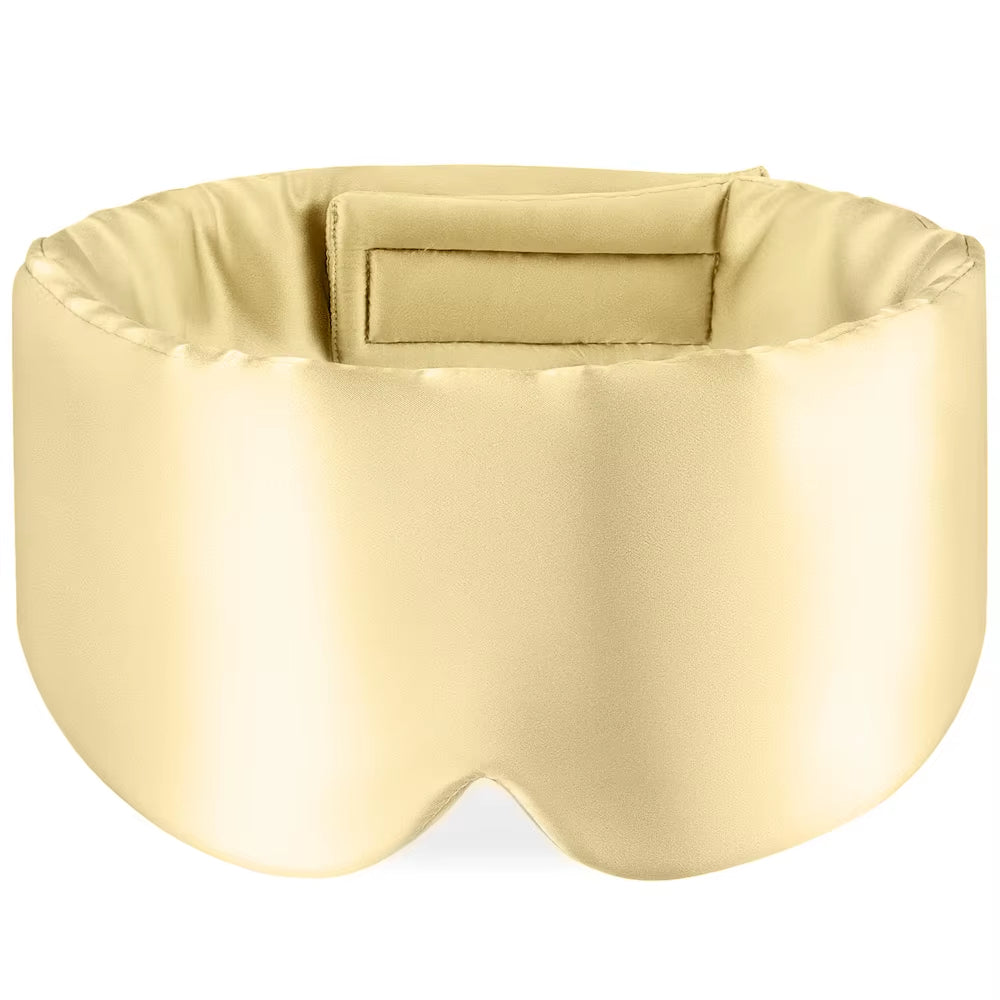 100% Mulberry Silk Blackout Sleeping Eye Mask Soft and Non-Intraocular Pressure Sleeping Mask Suitable for Side Sleep Adjustable