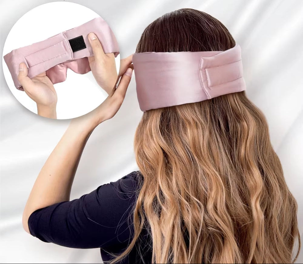 100% Mulberry Silk Blackout Sleeping Eye Mask Soft and Non-Intraocular Pressure Sleeping Mask Suitable for Side Sleep Adjustable