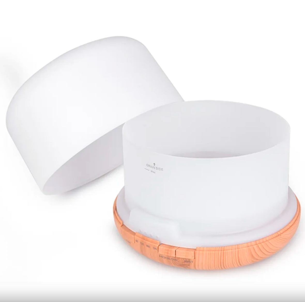 DIFFUSEUR HUILES ESSENTIELLES AROMATHÉRAPIE - Pure Night - Télécommande + Minuterie + Lumière apaisante