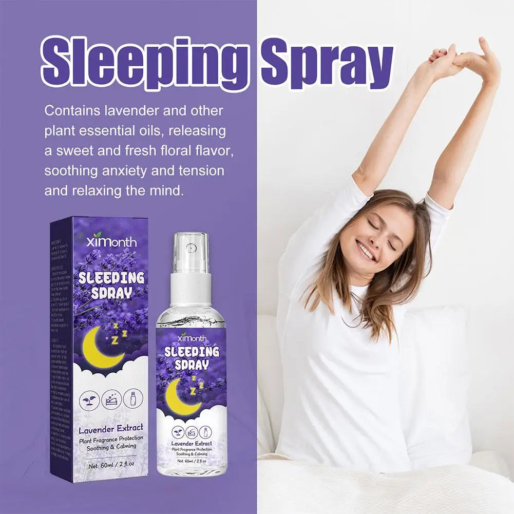 Lavender Sleep Spray 60Ml Aromatherapy Sleep Lavender Vanilla Pillow Mist Sleep Pillow Spray for Room Linen Deep Sleep Spray