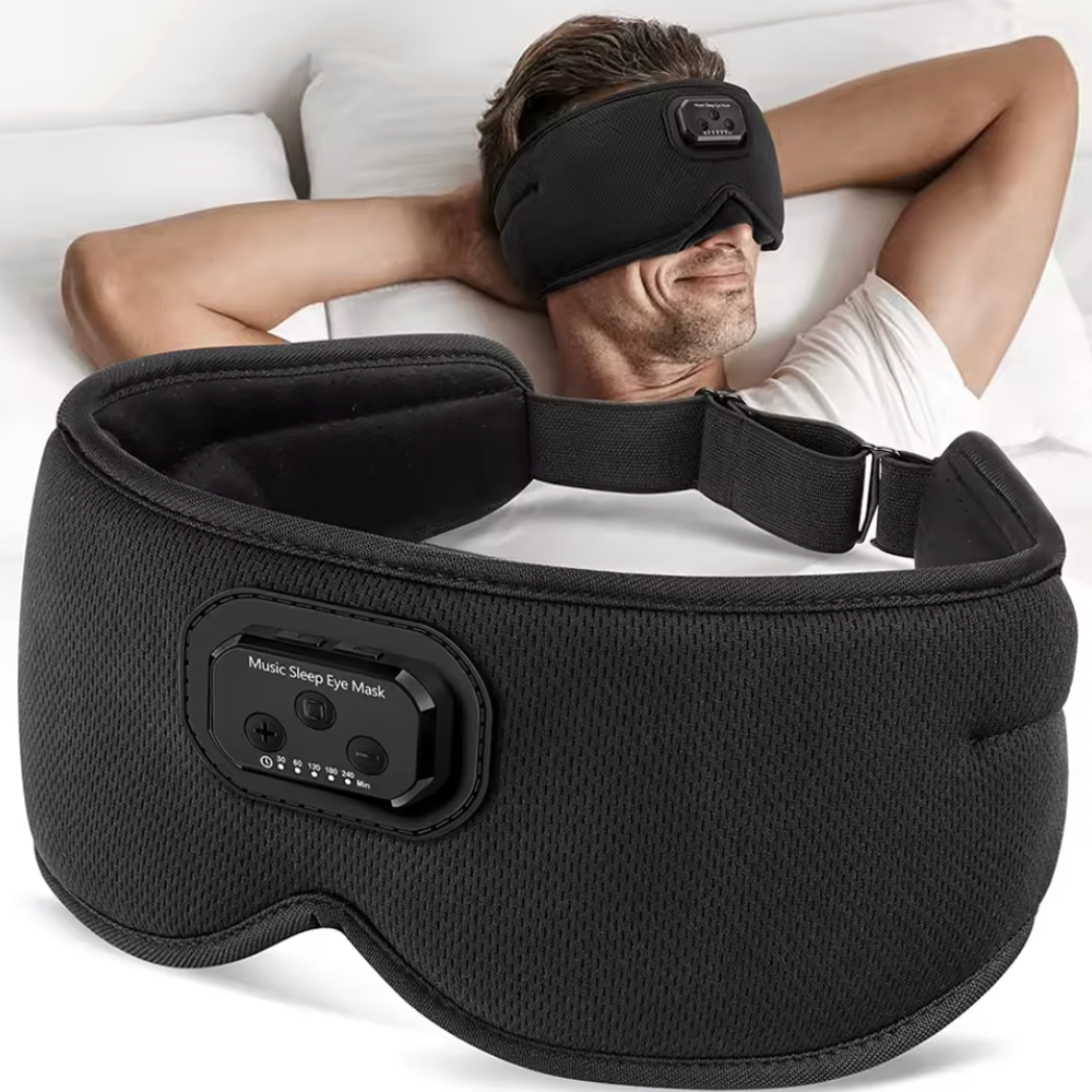 MASQUE DE SOMMEIL ET VOYAGE BLUETOOTH 3D Bruits Blancs/ASMR - Pure Night Ultra®