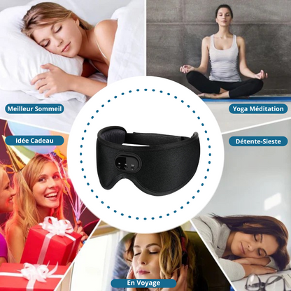 MASQUE DE SOMMEIL BLUETOOTH 5.2 V2 BRUITS BLANCS + TIMER