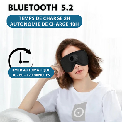 MASQUE DE SOMMEIL BLUETOOTH 5.2 V2 BRUITS BLANCS + TIMER