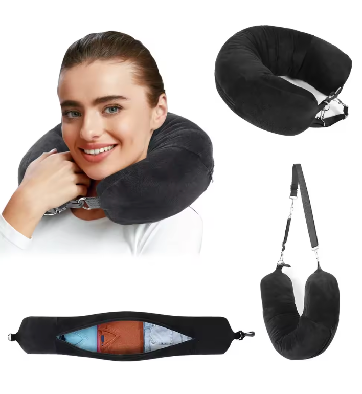 OREILLER DE VOYAGE AVEC RANGEMENT Smart & Save -50%