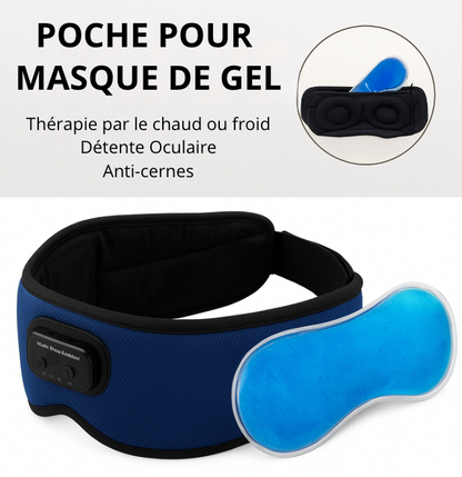 MASQUE DE SOMMEIL ET VOYAGE BLUETOOTH 3D Bruits Blancs/ASMR - Pure Night Ultra®
