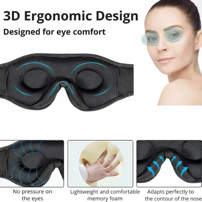 3D Sleep & Travel Mask - Pure Night®