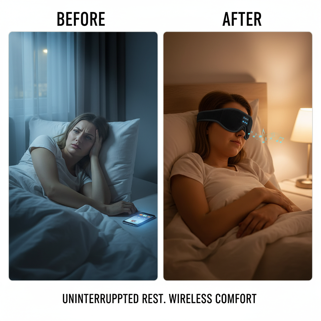 Bluetooth and Travel 3D Sleep Mask - Pure Night