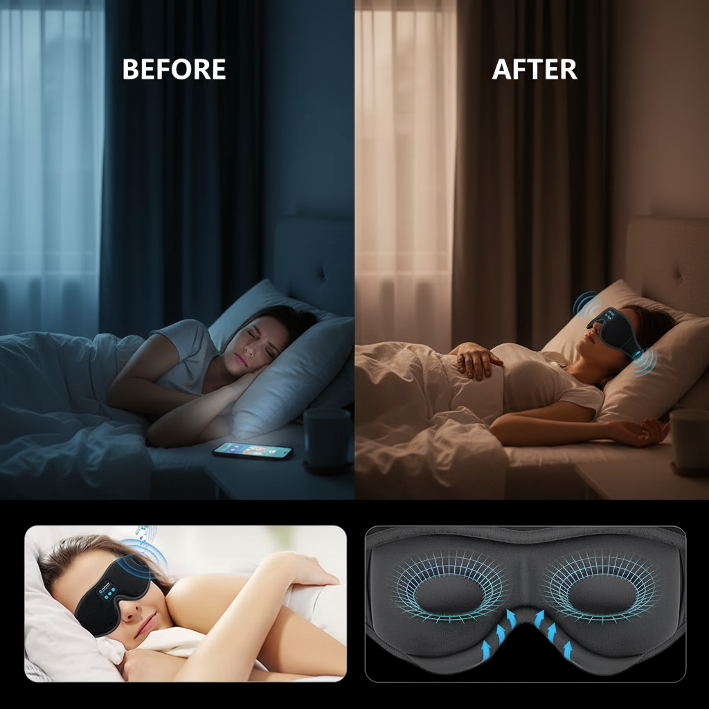 3D Sleep & Travel Mask - Pure Night®
