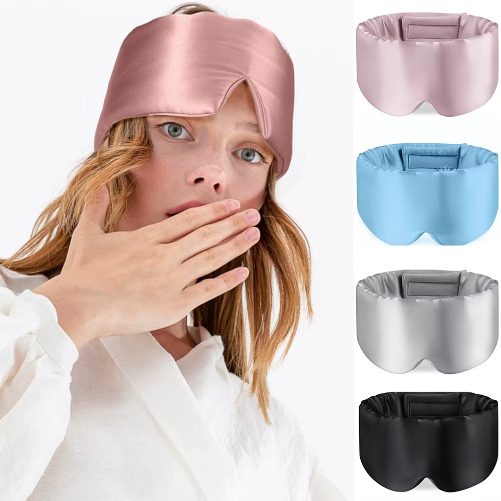100% Mulberry Silk Blackout Sleeping Eye Mask Soft and Non-Intraocular Pressure Sleeping Mask Suitable for Side Sleep Adjustable
